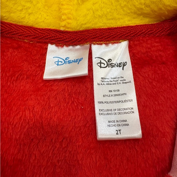 🌟DISNEY🌟 WINNIE THE POOH TODDLER DRESS UP COSTUME JUMPSUIT SZ 2T - Picture 6 of 7